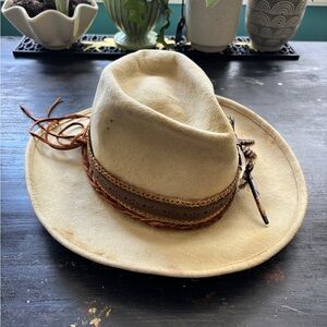 vintage distressed cowboy hat